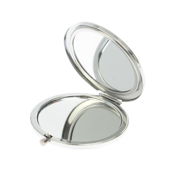 Зеркало круглое из камня жадеит цвет серебро 127180