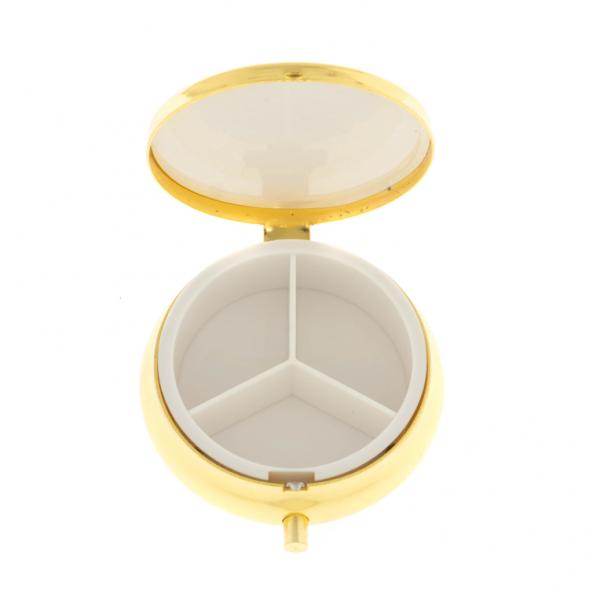 Таблетница на 3 отсека камень камень золотистый обсидиан цвет золото 127971