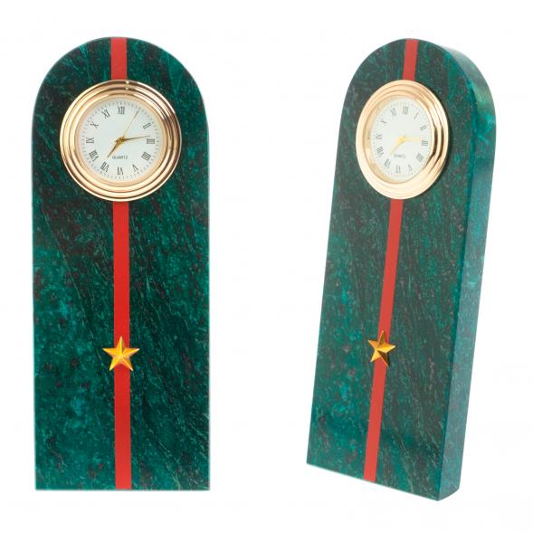 Часы &amp;quot;Погон младший лейтенант МВД&amp;quot; камень змеевик 128124