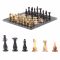 Декоративные шахматы из камня "Люкс" доска 38х38 см оникс мрамор