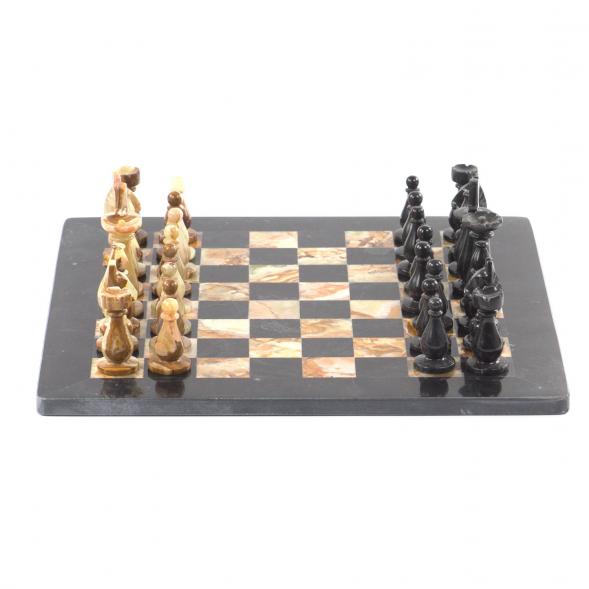 Декоративные шахматы из камня &amp;quot;Люкс&amp;quot; доска 38х38 см оникс мрамор 121668
