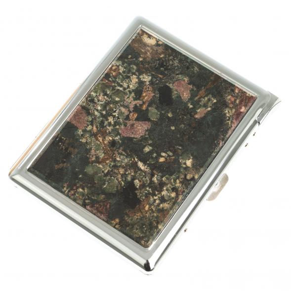 Портсигар на 10 сигарет с зажигалкой камень эвдиалит 123430