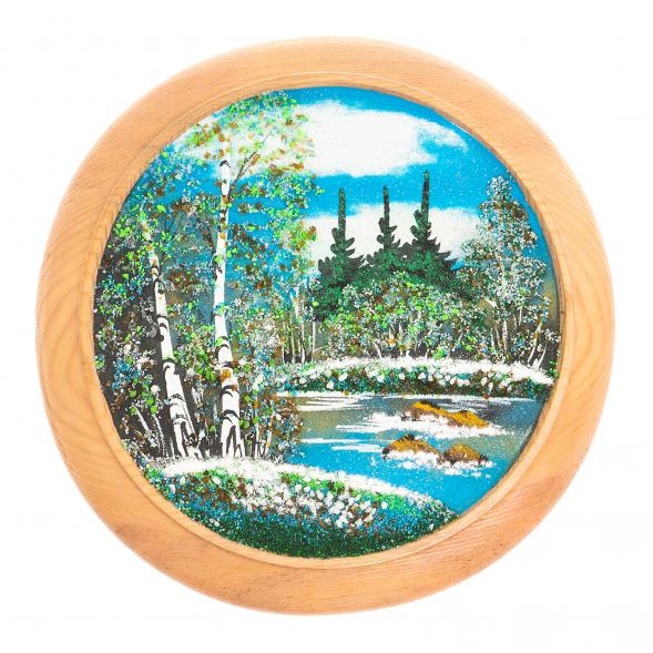 Тарелка декоративная &amp;quot;Весна&amp;quot; 25 см каменная крошка 124149