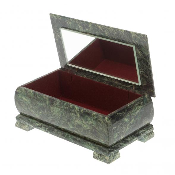 Шкатулка для денег &amp;quot;Купюра&amp;quot; с зеркалом змеевик 19x10x8 см 112190