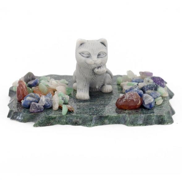 Сувенир из мрамолита &amp;quot;Котенок лижет лапу&amp;quot; 116323