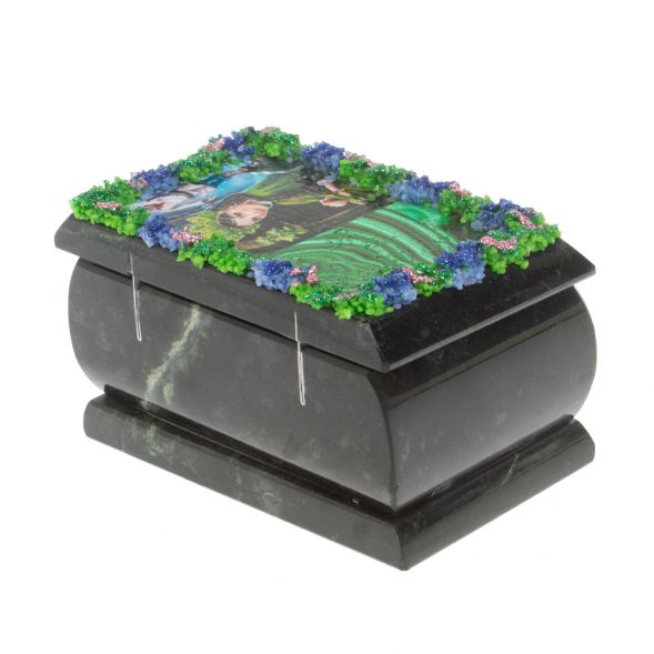 Шкатулка &amp;quot;Хозяйка медной горы / Данила Мастер&amp;quot; змеевик 10х6,5х6 см 127265