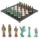 Шахматы &amp;quot;Александр Макендонский&amp;quot; фигуры бронза / патина доска 36х36 см лемезит мрамор 128368