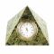 Настольные часы "Пирамида" из камня змеевик 8х8х7 см