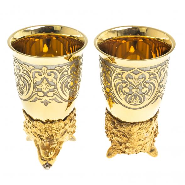 Стопки перевертыши &amp;quot;Волк&amp;quot; 70 мл 2 шт Златоуст 123621