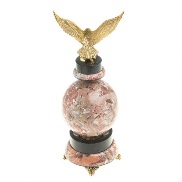 Настольные часы &amp;quot;Орел&amp;quot; из бронзы и камня креноид 117253