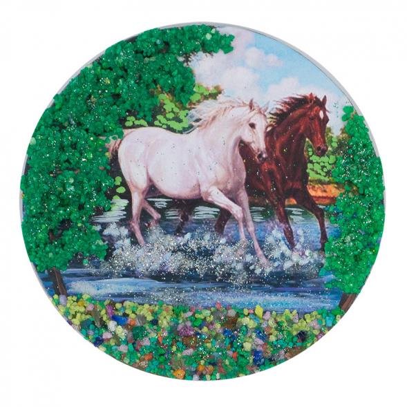 Магнит с рисунком &amp;quot;Красивая двойка&amp;quot; змеевик 117755