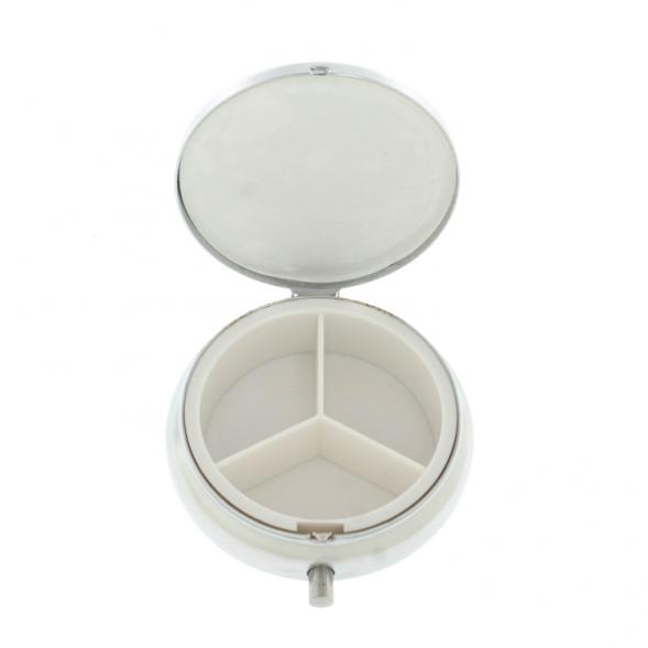 Таблетница на 3 отсека камень камень золотистый обсидиан цвет серебро 127972