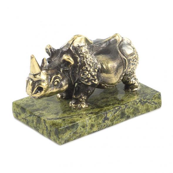 Статуэтка из бронзы и змеевика &amp;quot;Носорог&amp;quot; бронза змеевик 119713