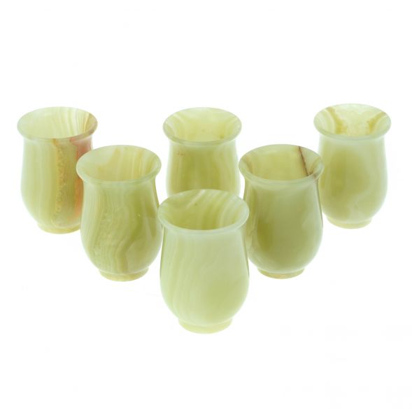 Набор стопок из оникса 6 штук в картонной коробке 40 мл 5х6,5 см (2х3) 128815