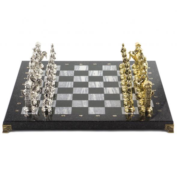 Шахматы сувенирные &amp;quot;Великая Отечественная война&amp;quot; доска 44х44 см мрамор змеевик 120689