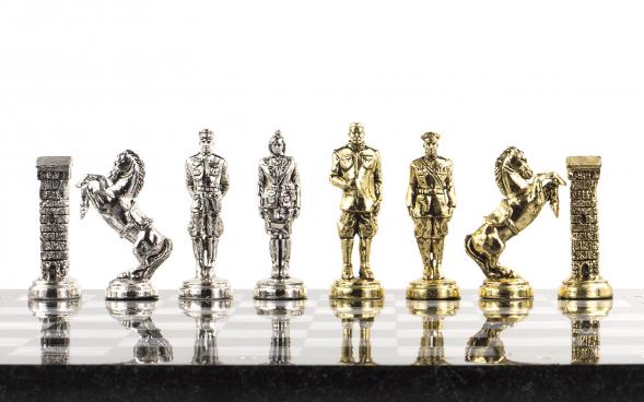 Шахматы сувенирные &amp;quot;Великая Отечественная война&amp;quot; доска 44х44 см мрамор змеевик 120689