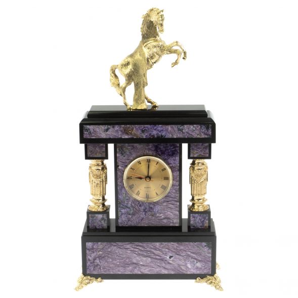 Часы &amp;quot;Конь с попоной&amp;quot; из чароита 129268