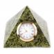 Настольные часы &amp;quot;Пирамида&amp;quot; из камня змеевик 10х10х8 см 121006