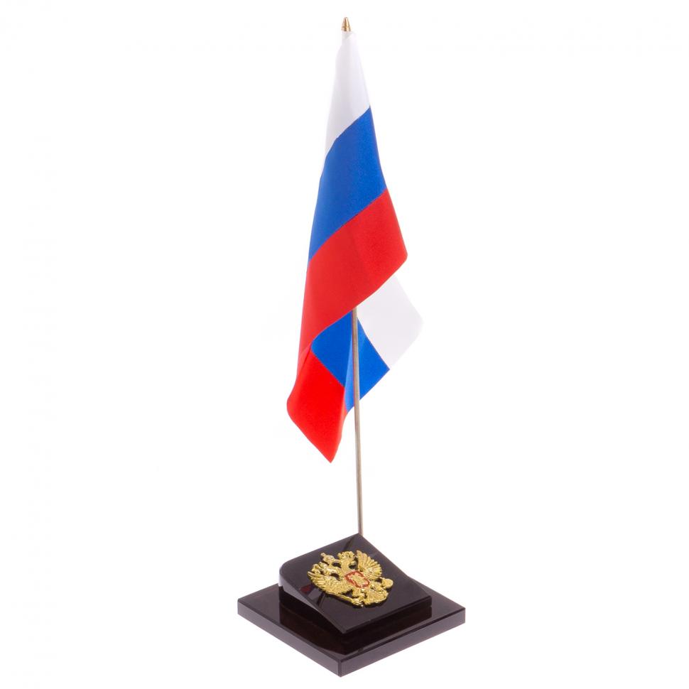 Флагшток "Герб РФ" из черного обсидиана 9х9х32 см 125818 купить в ...