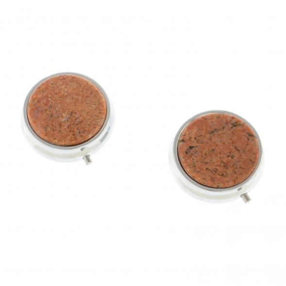 Таблетница на 3 отсека камень пегматит цвет серебро 126717