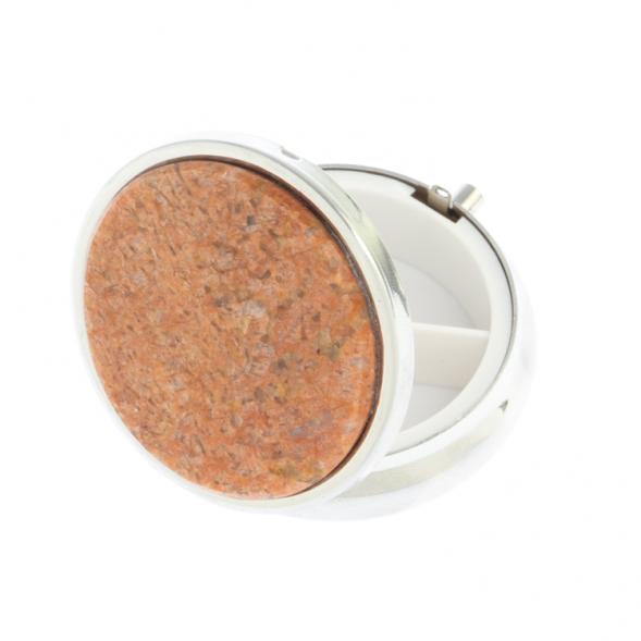 Таблетница на 3 отсека камень пегматит цвет серебро 126717