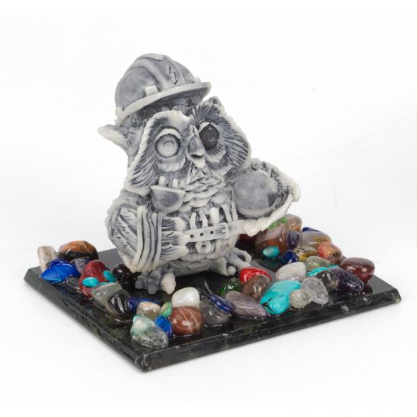 Сувенир &amp;quot;Филин электрик&amp;quot; из мрамолита 117026