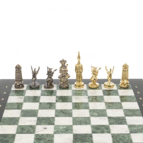 Шахматы &amp;quot;Шахерезада&amp;quot; доска 40х40 см мрамор шабровский змеевик 127267