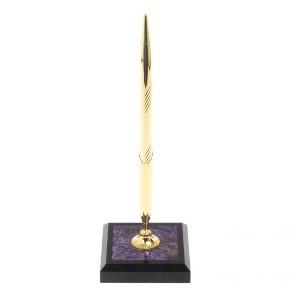 Подставка под ручку из чароита 7х7х21,5 см 127745