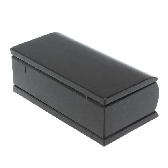 Шкатулка &amp;quot;Купюра&amp;quot; из черного змеевика 18х9х6,5 см 127824