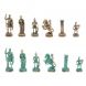 Шахматы &amp;quot;Римские воины&amp;quot; фигуры бронза / патина 28х28 см из мрамора и лемезита 128207