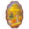 Панно овальное "Осенний пейзаж" 30х19 см каменная крошка
