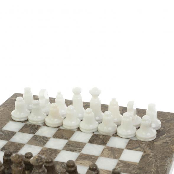 Шахматы &amp;quot;Сувенирные&amp;quot; белый мрамор, ракушечник доска 20х20 см 128891
