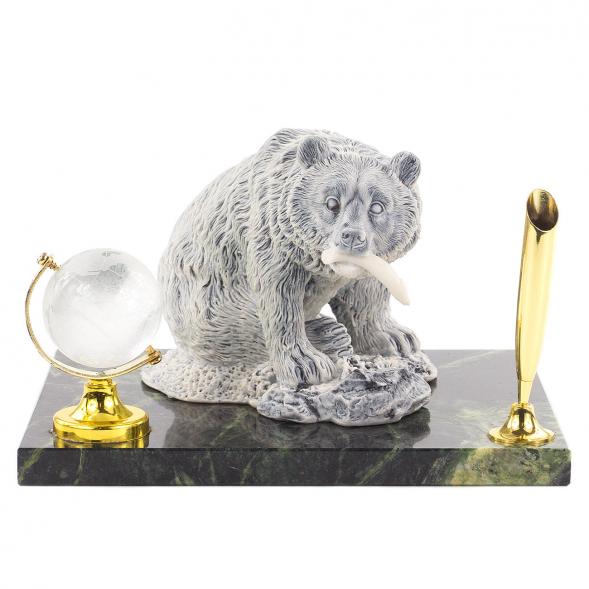 Подставка под ручку &amp;quot;Медведь с рыбой&amp;quot; 120625