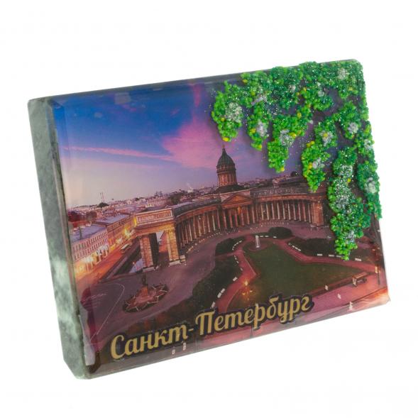 Настольное панно &amp;quot;Санкт-Петербург&amp;quot; из змеевика 14х9х4,5 см 129473