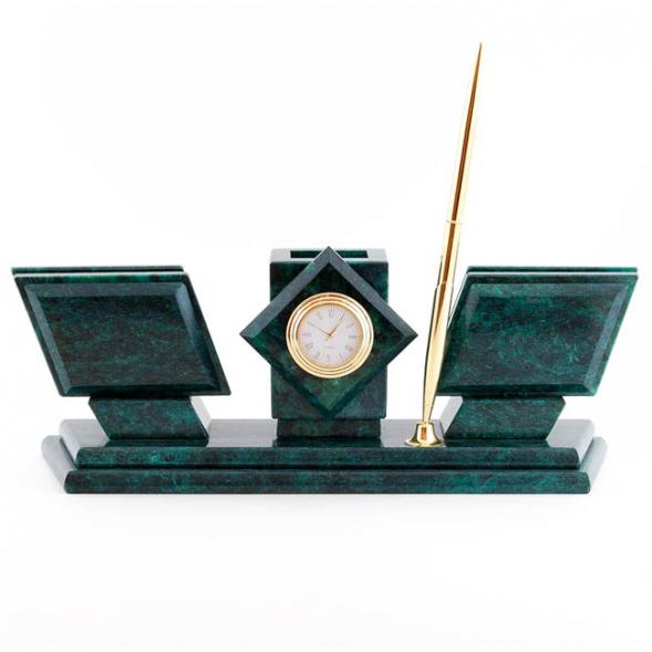 Письменный прибор из камня змеевик &amp;quot;Канцлер&amp;quot; 113464