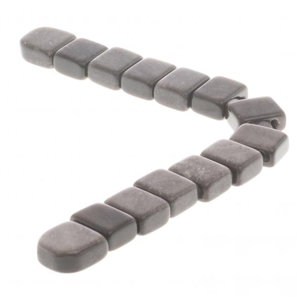 Четки из камня серый обсидиан 14 зерен 124381