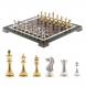 Шахматы из камня &amp;quot;Стаунтон&amp;quot; доска 40х40 см лемезит фигуры металл 124546