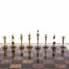 Шахматы из камня &amp;quot;Стаунтон&amp;quot; доска 40х40 см лемезит фигуры металл 124546