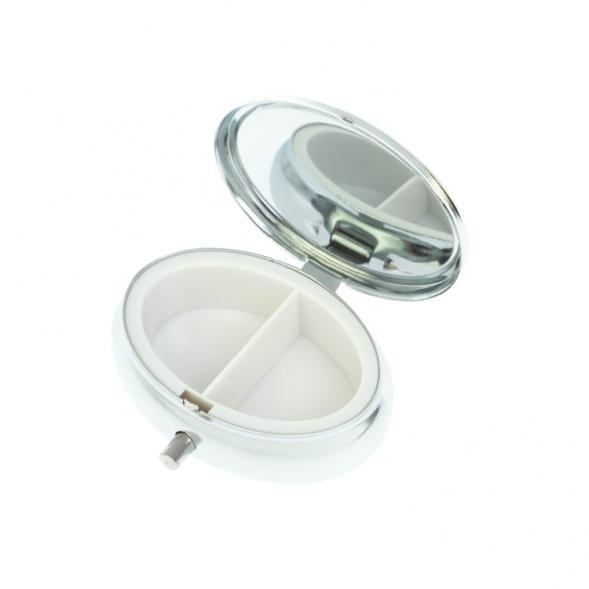 Таблетница овальная на 2 отделения камень серафинит 5,5х4,5х2 см 128523