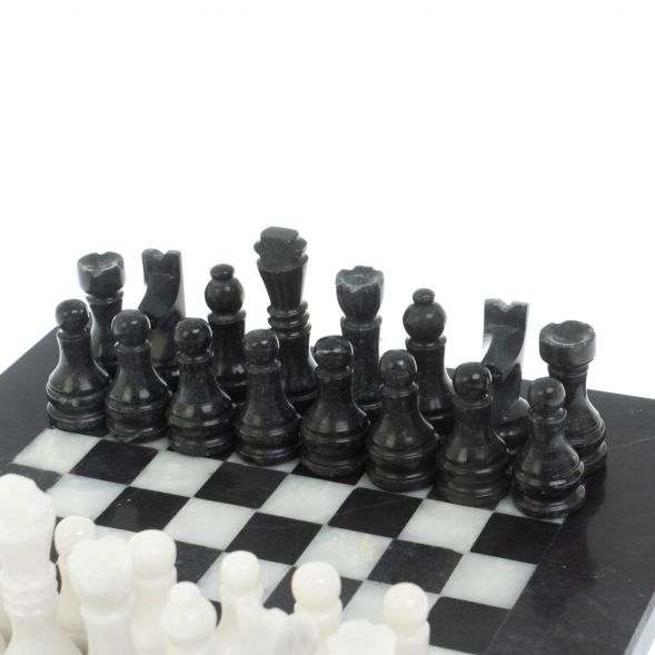 Каменные шахматы &amp;quot;Сувенирные&amp;quot; из мрамора доска 20х20 см 128892