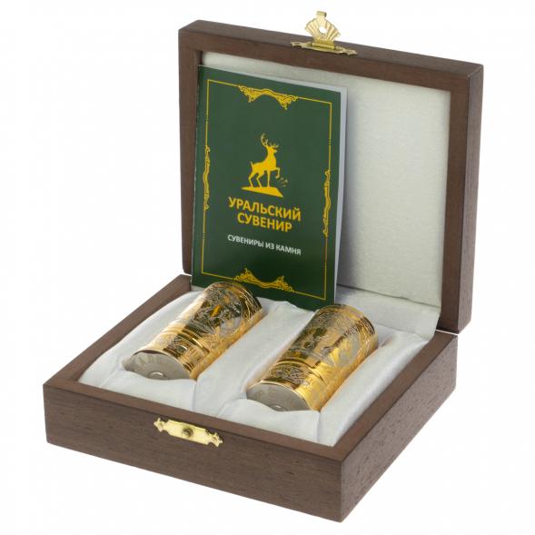 Набор из двух стопок &amp;quot;Медведь&amp;quot; 40 мл Златоуст 129545