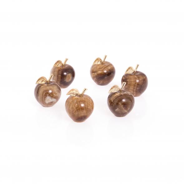 Сувенир &amp;quot;Яблоко&amp;quot; из коричневого оникса 3,7х4,6 см (1,5) 121833