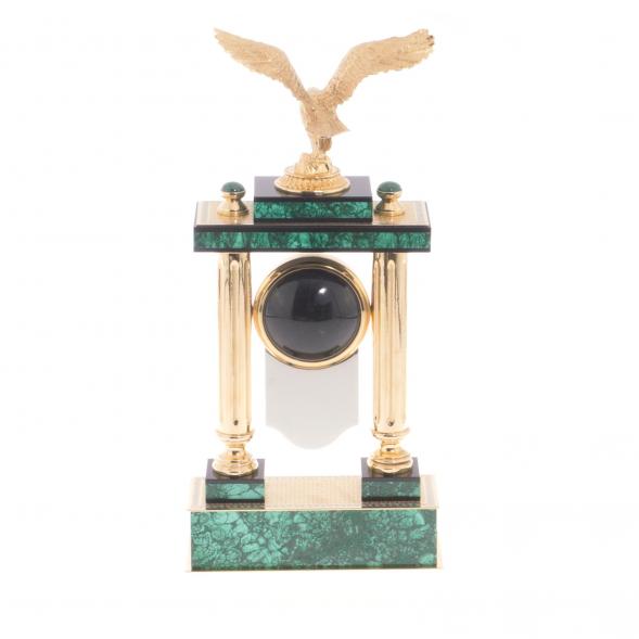 Часы из малахита &amp;quot;Горный орел&amp;quot; Златоуст 113590