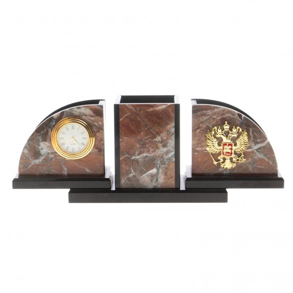 Письменный набор &amp;quot;Гармония&amp;quot; камень креноид, долерит 124610