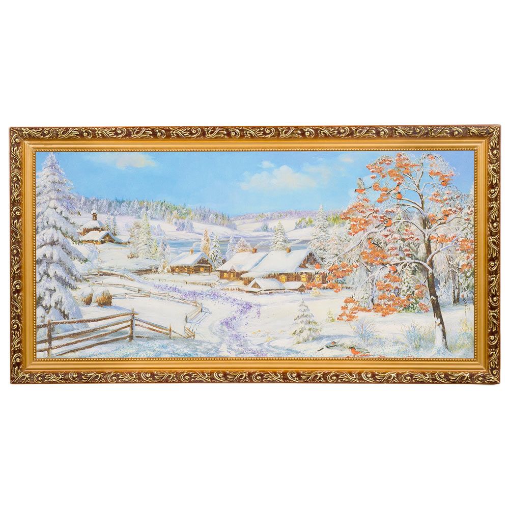 Картина с каменной крошкой Зимний сад багет 39х76 см К737 119059 купить в  Симферополе в интернет-магазине Уральский сувенир