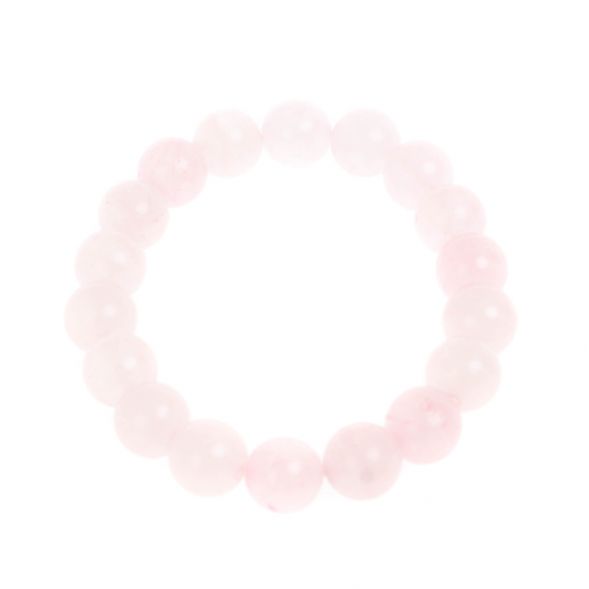 Браслет из розового оникса 18 бусин / 1 см 128048