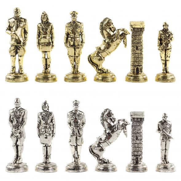 Шахматы эксклюзивные &amp;quot;Великая Отечественная война&amp;quot; доска 44х44 см из камня лемезит 120692