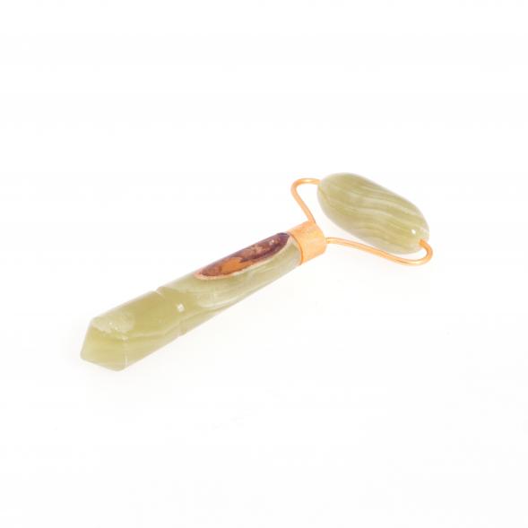 Массажер роликовый из натурального камня оникс 13,5х6,5х2 см 121834