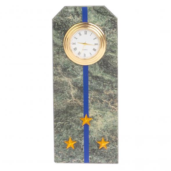 Часы &amp;quot;Погон старший лейтенант ФСБ, ФСО&amp;quot; камень змеевик 122519