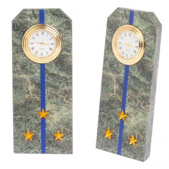 Часы &amp;quot;Погон старший лейтенант ФСБ, ФСО&amp;quot; камень змеевик 122519